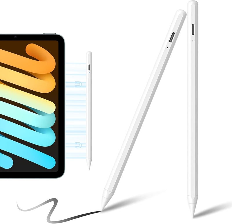 EcoPestuGo [2Pack]Stylus Pen for Apple iPad(2025-2018),Tilt Sensitivity Palm Rejection Fast Charge Stylus Pencil,iPad Pencil for iPad A16 11/10/9/8/7/6th&iPad Pro 13/12.9/11(M4)&Air 13/11(M3/M2)&Mini A17 Pro/6/5 - Image 1